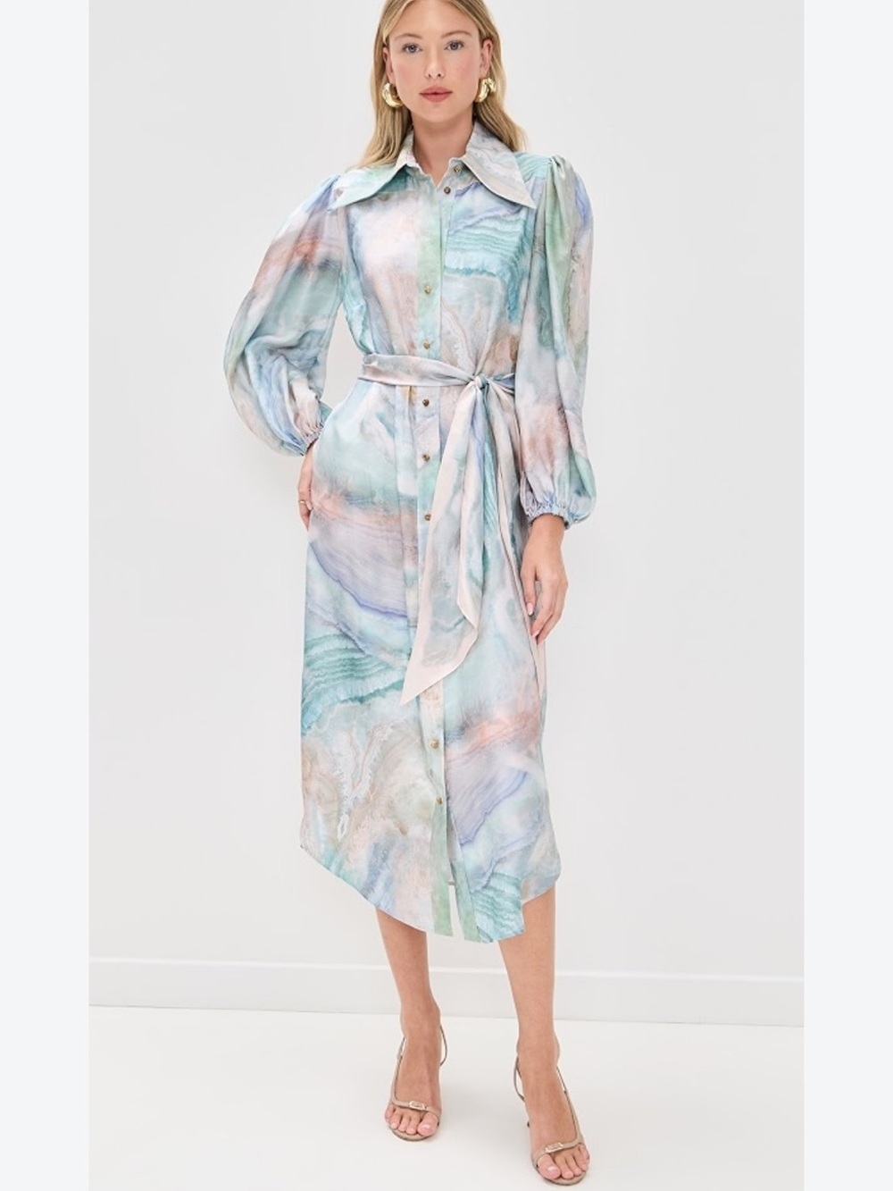 Zimmerman Illuminate midi shirt dress
